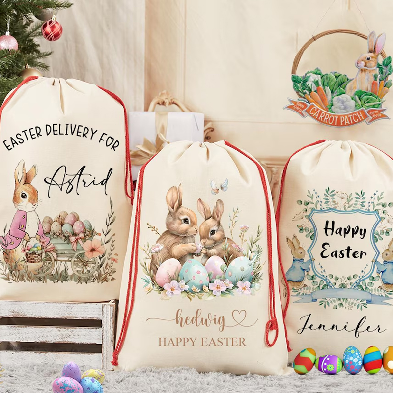 Party Games Easter For Kids - Bolsa de Regalo Personalizada con Nombre