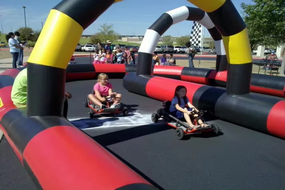 Party Games Lab - Pista de Carreras Inflable Resistente para