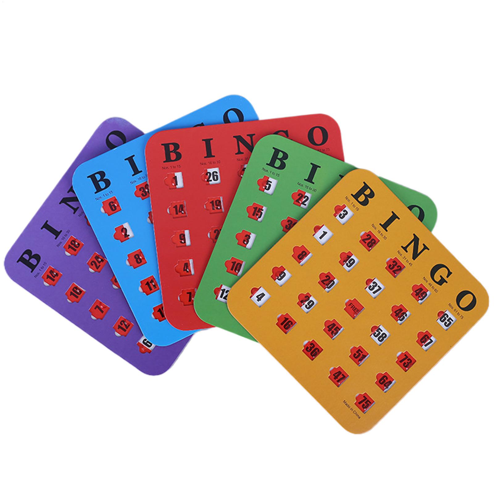 Party Games Cards - 5 tarjetas de juego de bingo