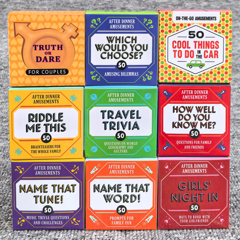 Party Games Cards - 50 tarjetas de diversión después de