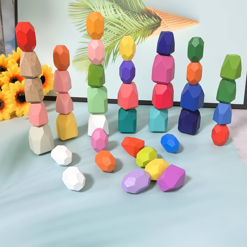 Party Games Easter For Kids - 20 piezas de piedras de equilibrio