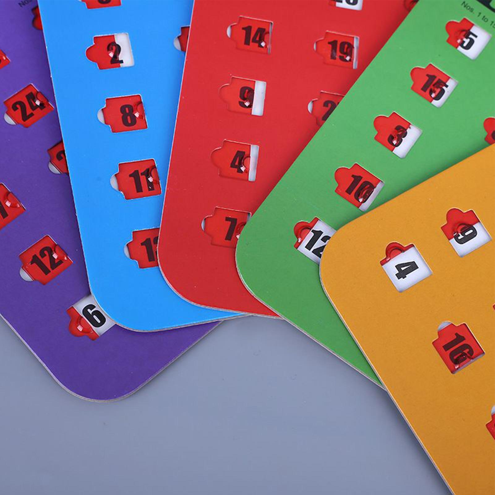 5 tarjetas de juego de bingo d - Party Games Cards reseña y precio